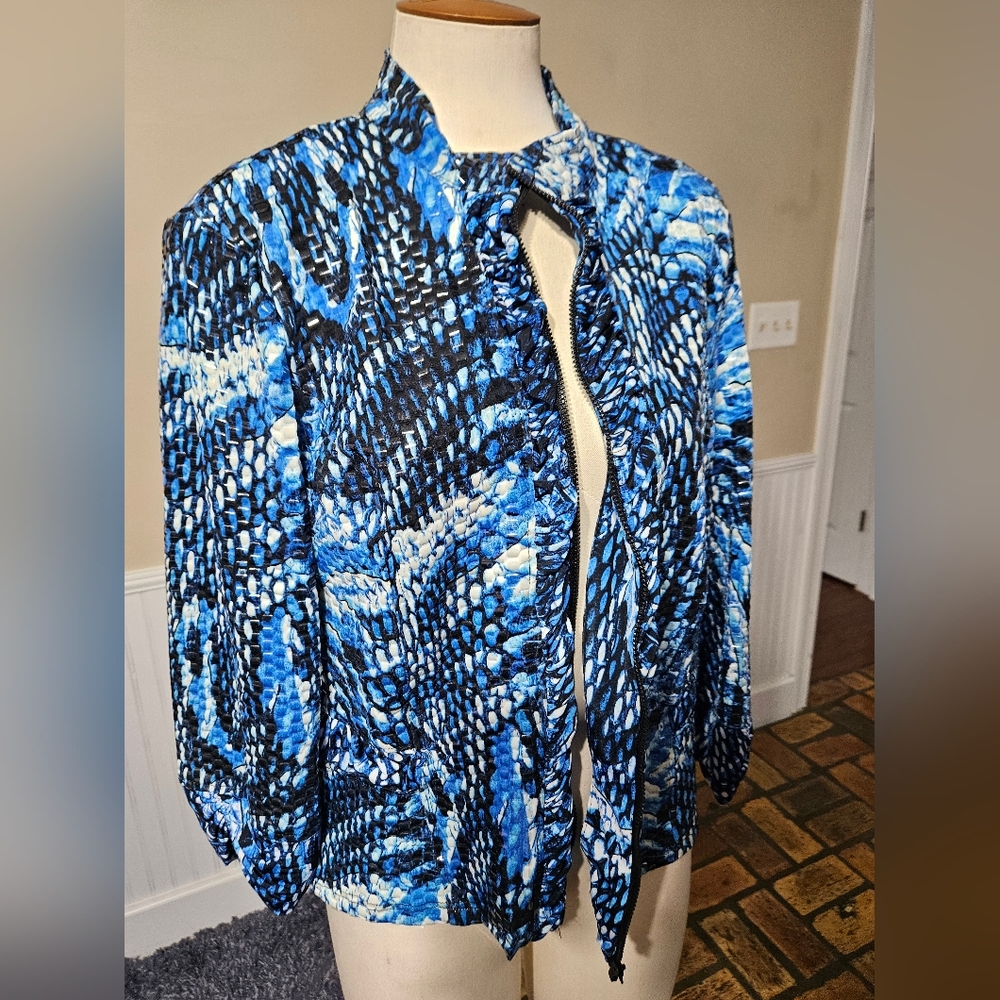 Linear Clear Sequins Abstract Jacket Large - image 1